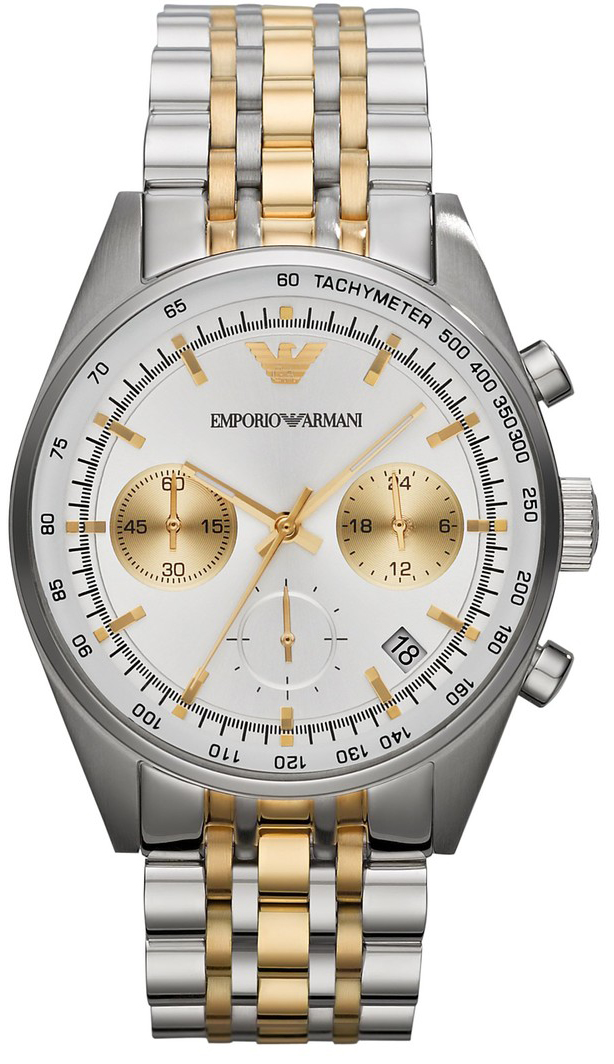 AAA 1:1 Replica Emporio-Armani-Sportivo Mens Watches Silver Dial Quartz 43MM AR6116 Watch