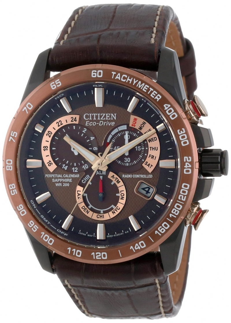 AAA 1:1 Replica Citizen-Eco-drive Mens Watches Brown Dial Eco Drive 42MM AT4006-06X Watch