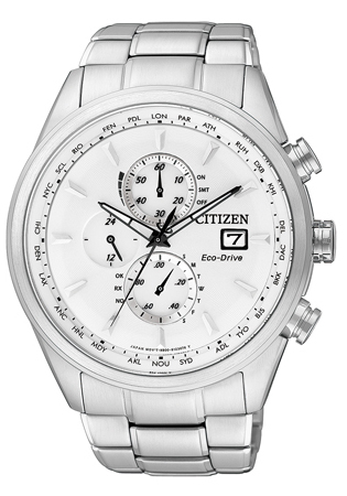 AAA 1:1 Replica Citizen-Eco-drive Mens Watches White Dial Eco Drive 43MM AT8015-54A Watch