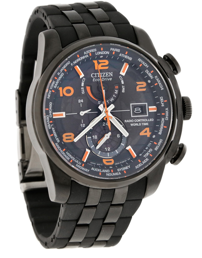 AAA 1:1 Replica Citizen-Eco-drive Mens Watches Black Dial Eco Drive 43MM AT9015-08E Watch