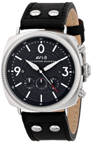 AAA 1:1 Replica Avi-8-Lancaster-Bomber Mens Watches Black Dial Quartz 44MM AV-4022-03 Watch