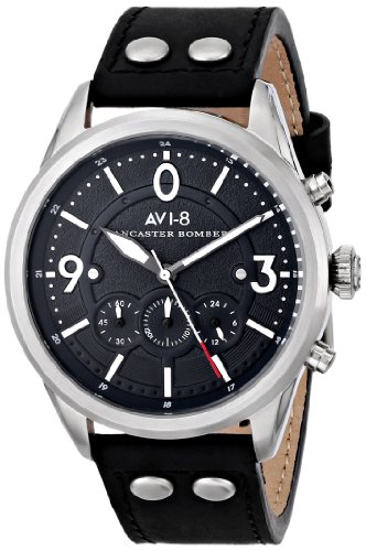 AAA 1:1 Replica Avi-8-Lancaster-Bomber Mens Watches Black Dial Quartz 44MM AV-4024-03 Watch