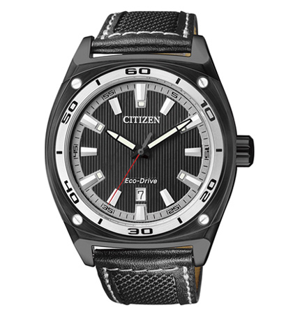 AAA 1:1 Replica Citizen-Eco-Drive Mens Watches Black Dial Eco Drive 37.7MM AW1050-01E Watch