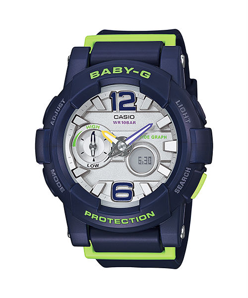 AAA 1:1 Replica Casio-Baby-g Mens Watches Silver Dial Quartz 44MM BGA-180-2B Watch