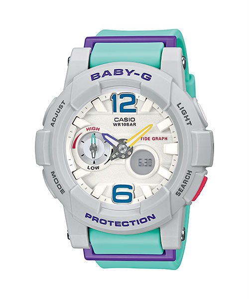 AAA 1:1 Replica Casio-Baby-g Ladies Watches White Dial Quartz 49.3 x 44MM BGA-180-3B Watch
