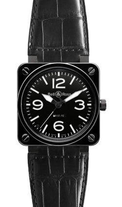 AAA 1:1 Replica Bell-Ross-Aviation Mens Watches Black Dial Automatic 46MM BR01-92-Ceramic Watch