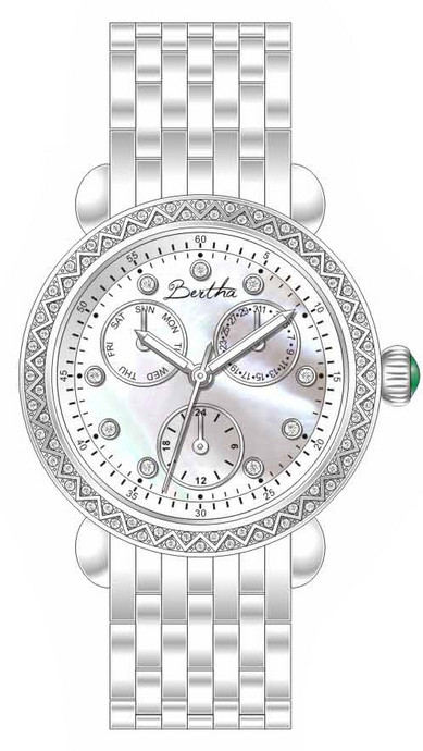 AAA 1:1 Replica Bertha-Daniella Ladies Watches White Dial Quartz BR1201 Watch