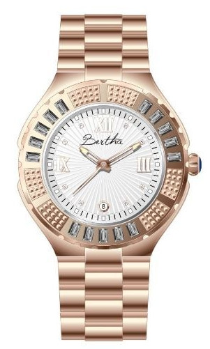AAA 1:1 Replica Bertha-Evelyn Ladies Watches Silver Dial Quartz BR1706 Watch