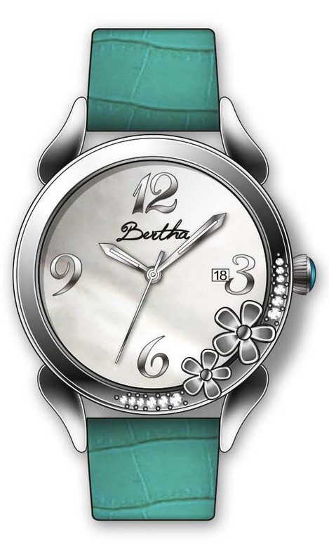 AAA 1:1 Replica Bertha-Flower Ladies Watches Silver Dial Quartz BR2001 Watch