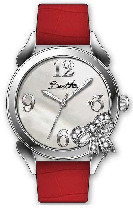 AAA 1:1 Replica Bertha-Bow Ladies Watches Silver Dial Quartz BR2103 Watch