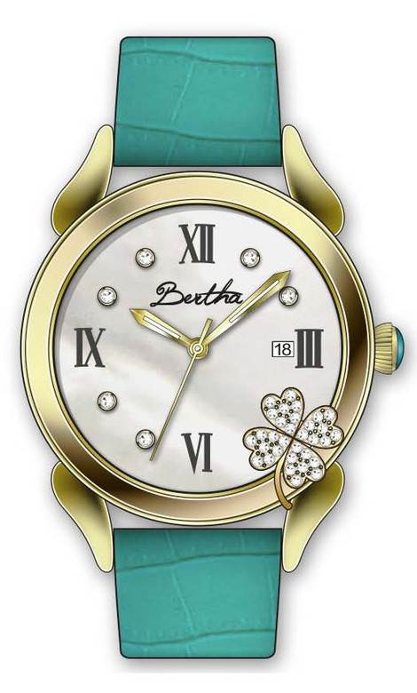 AAA 1:1 Replica Bertha-4-Leaf-Clover Ladies Watches Silver Dial Quartz BR2203 Watch
