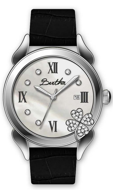 AAA 1:1 Replica Bertha-4-Leaf-Clover Ladies Watches Silver Dial Quartz BR2206 Watch