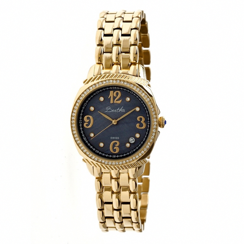 AAA 1:1 Replica Bertha-Samantha Ladies Watches Mother Of Pearl Dial Quartz 35MM BR3904 Watch