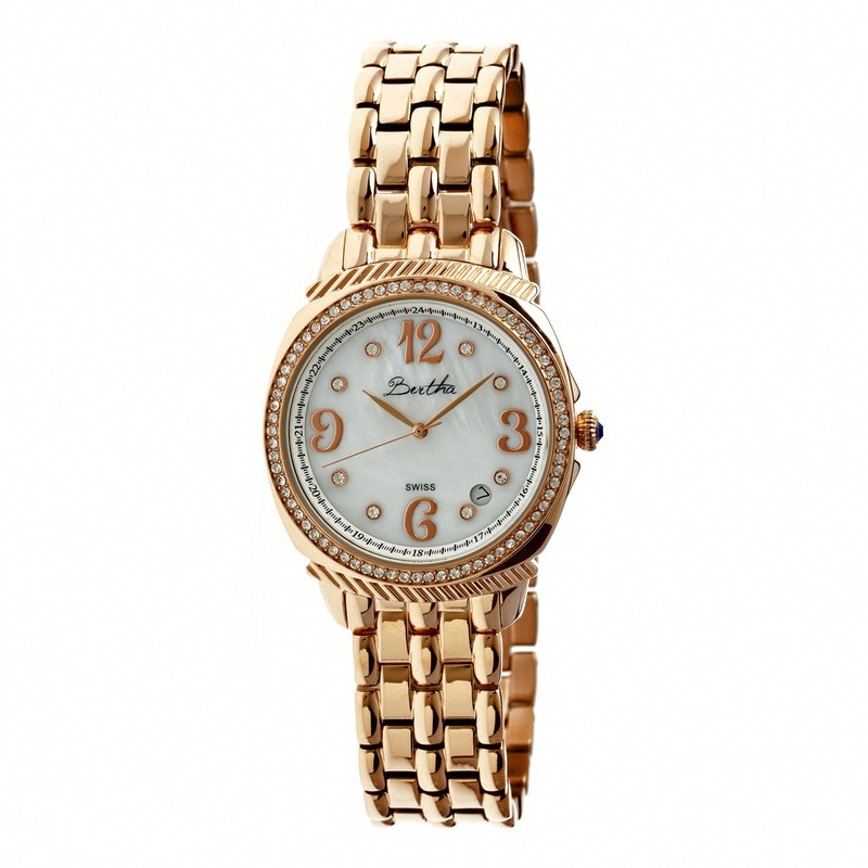 AAA 1:1 Replica Bertha-Samantha Ladies Watches Mother Of Pearl Dial Quartz 35MM BR3905 Watch