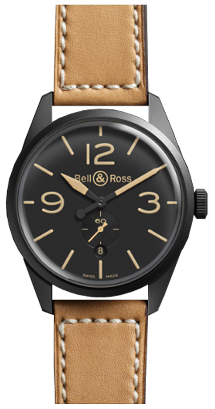AAA 1:1 Replica Bell-Ross-Vintage Mens Watches Black Dial Automatic 41MM BR-123-Heritage Watch