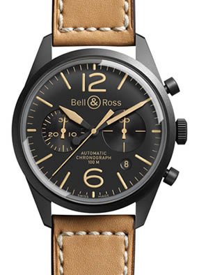 AAA 1:1 Replica Bell-Ross-Vintage Mens Watches Black Dial Automatic 41MM BR-126-Heritage Watch