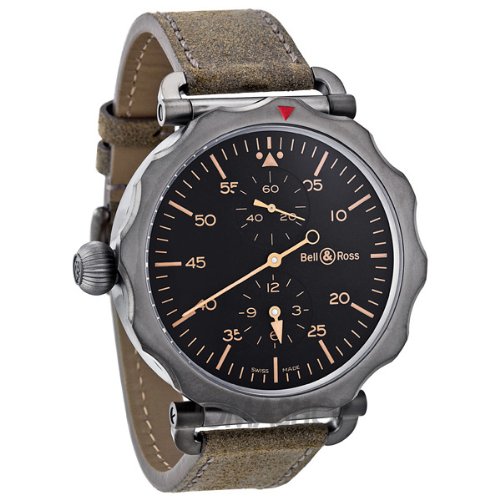 AAA 1:1 Replica Bell-Ross-Vintage Mens Watches Black Dial Automatic 49MM BRWW2-REG-HER_SCA Watch