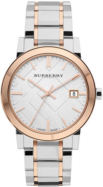 AAA 1:1 Replica Burberry Mens Watches Silver Dial Quartz 38MM BU9006 Watch