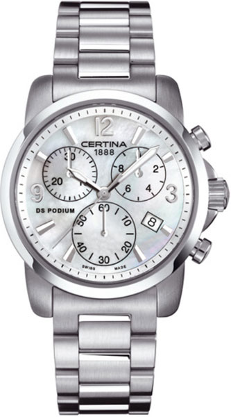 AAA 1:1 Replica Certina-DS-Podium-Lady Mens Watches Silver Dial Quartz 34MM C001.217.11.117.00 Watch