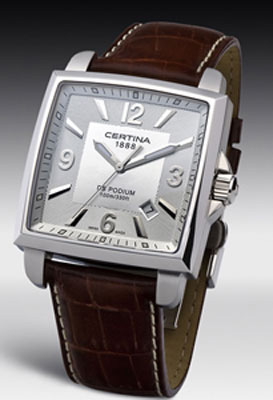 AAA 1:1 Replica Certina-DS-Podium-Square Mens Watches Silver Dial Quartz 36MM C001.510.16.037.01 Watch