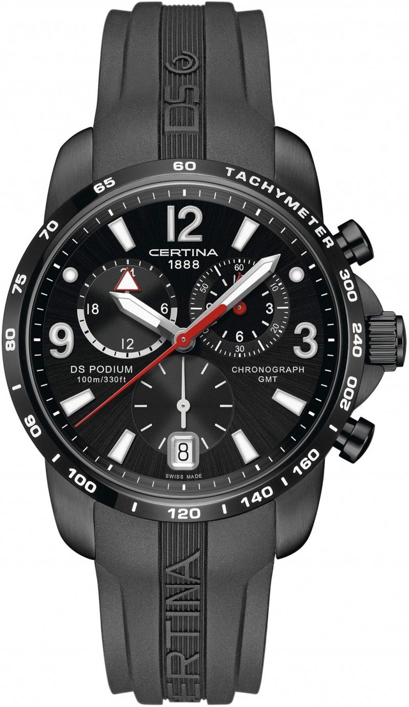 AAA 1:1 Replica Certina-Ds-Podium-Gmt Mens Watches Black Dial Quartz 42MM C001.639.17.057.00 Watch