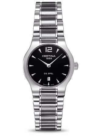 AAA 1:1 Replica Certina-DS-Spel-Lady-Round Ladies Watches Black Dial Quartz 30MM C012.209.11.057.00 Watch