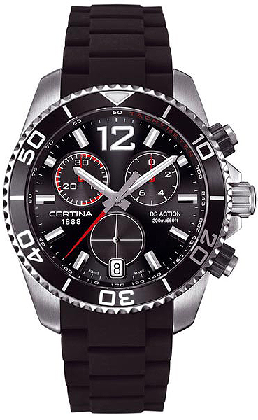 AAA 1:1 Replica Certina-DS-Action Mens Watches Black Dial Swiss Quartz 42.5MM C013.417.17.057.00 Watch