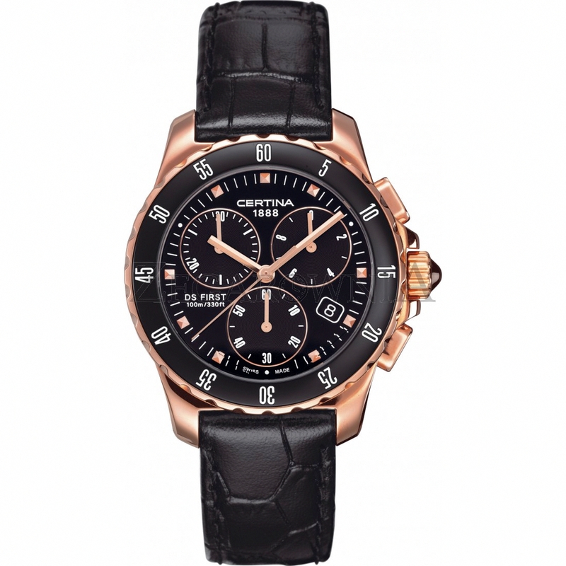 AAA 1:1 Replica Certina-DS-First-Lady-Ceramic-Series Ladies Watches Black Dial Quartz 34.8MM C014.217.36.051.00 Watch