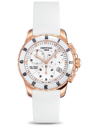AAA 1:1 Replica Certina-DS-First-Lady-Ceramic-Series Ladies Watches White Dial Quartz 34.8MM C014.217.37.011.00 Watch