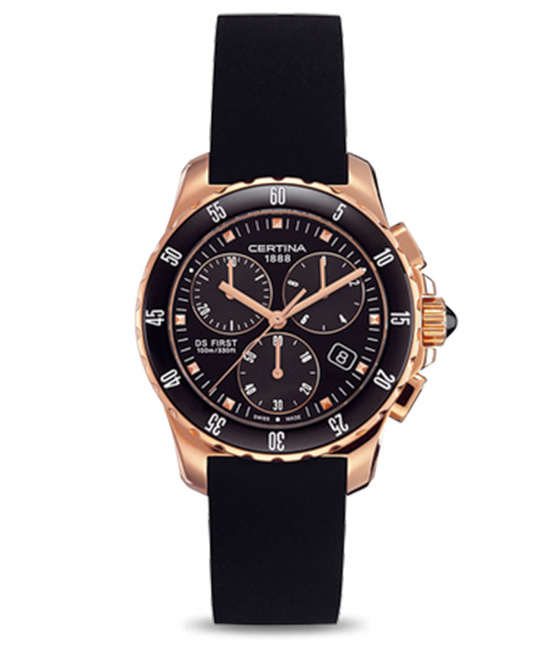 AAA 1:1 Replica Certina-DS-First-Lady-Ceramic-Series Ladies Watches Black Dial Quartz 34.8MM C014.217.37.051.00 Watch