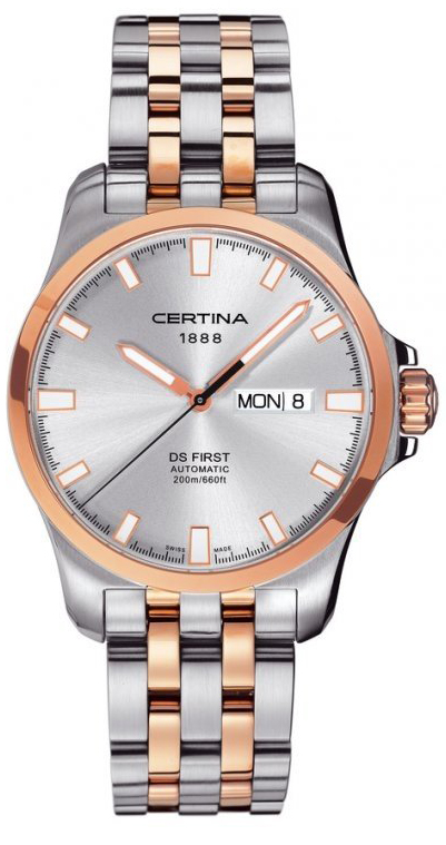 AAA 1:1 Replica Certina-DS-First Mens Watches Silver Dial Automatic 40.33MM C014.407.22.031.00 Watch