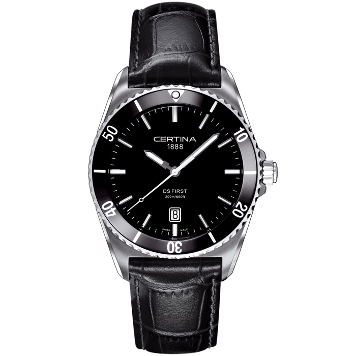 AAA 1:1 Replica Certina-DS-First Mens Watches Black Dial Quartz 41MM C014.410.16.051.00 Watch