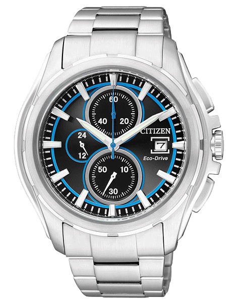 AAA 1:1 Replica Citizen-Eco-Drive Mens Watches Black Dial Eco Drive 45MM CA0270-59E Watch