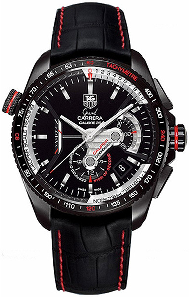 AAA 1:1 Replica TAG-Heuer-Grand-Carrera Mens Watches Black Dial Automatic C.O.S.C. 43.2MM CAV5185.FC6237 Watch
