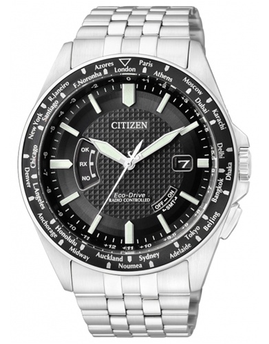 AAA 1:1 Replica Citizen-Eco-Drive Mens Watches Black Dial Eco Drive 43MM CB0021-57E Watch