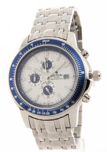 AAA 1:1 Replica Croton Mens Watches White Dial Japanese Quartz CC311093SSBL Watch