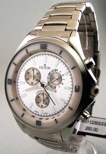 AAA 1:1 Replica Croton Mens Watches White Dial Quartz CC311239SSSL Watch