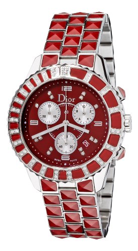 AAA 1:1 Replica Christian-Dior Ladies Watches Red Dial Swiss Quartz 39MM CD11431GM001 Watch
