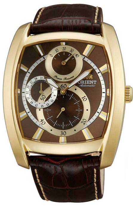 AAA 1:1 Replica Orient-Power-Reserve Mens Watches Brown Dial Automatic CEZAD006T Watch