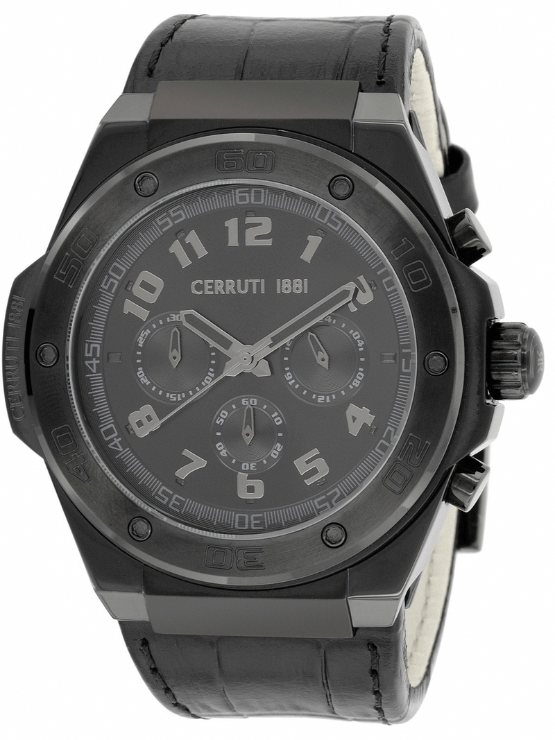 AAA 1:1 Replica Cerruti Mens Watches Black Dial Quartz 46MM CRA040F222H Watch