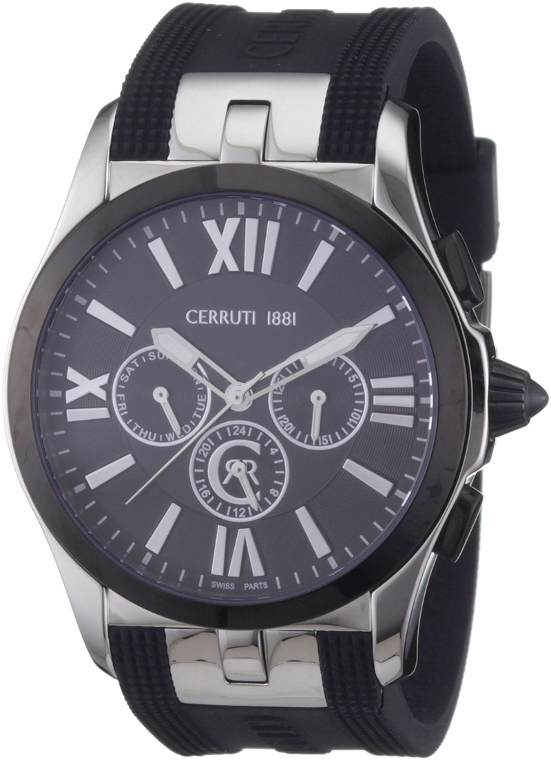 AAA 1:1 Replica Cerruti Mens Watches Black Dial Quartz 45MM CRA051E224H Watch