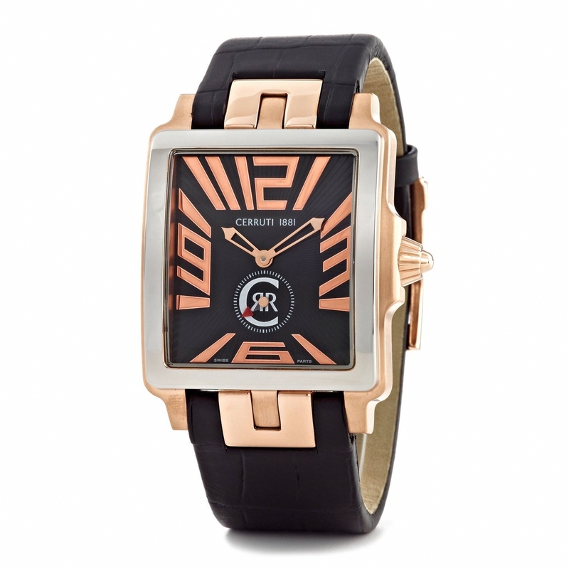 AAA 1:1 Replica Cerruti Mens Watches Black Dial Quartz 37MM CRB002I222D Watch