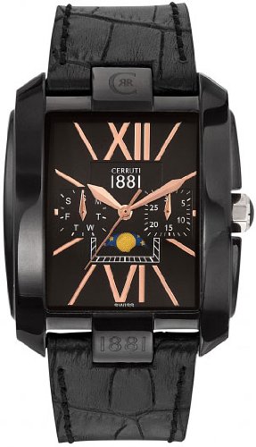 AAA 1:1 Replica Cerruti Mens Watches Black Dial Quartz 25MM CRB038F222H Watch