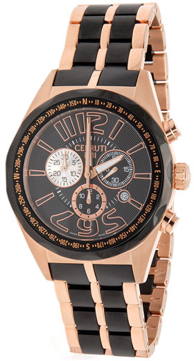 AAA 1:1 Replica Cerruti Mens Watches Black Dial Quartz 45MM CT100891S20 Watch