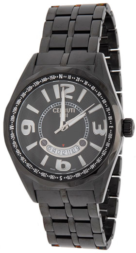 AAA 1:1 Replica Cerruti Mens Watches Black Dial Quartz 45MM CT100901S13 Watch
