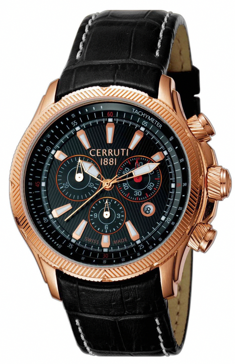 AAA 1:1 Replica Cerruti Mens Watches Black Dial Quartz 45MM CT101061S01 Watch