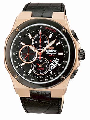 AAA 1:1 Replica Orient-Chronograph Mens Watches Black Dial Quartz CTD0Y004B Watch