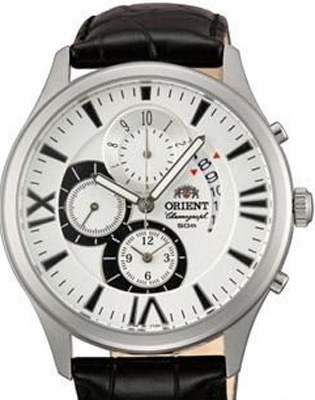 AAA 1:1 Replica Orient-Chronograph Mens Watches White Dial Quartz CTT0N002W Watch