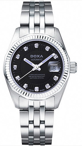 AAA 1:1 Replica DOXA-Noble-III-Collection Ladies Watches Black Dial Automatic D106SBK Watch