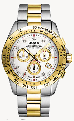 AAA 1:1 Replica DOXA-Racerman-Collection Mens Watches White Dial Quartz D110TWH Watch